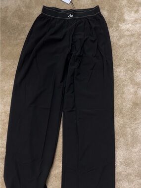 Alo High-Waist Black Wide Leg Pants